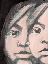 Load image into Gallery viewer, Allan Arthur Wilson (1944 - 1924)  Three Faces - Signed Mixed Media Painting Dated 1970 - Scottish Modernist Work - 38 x 56 cm
