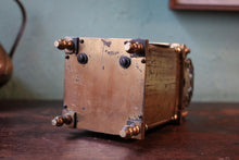 Load image into Gallery viewer, Antique French Lantern Clock Style Brass Mantel Clock - Gothic Revival Case - 24cm Tall
