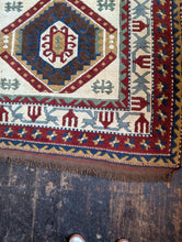 Load image into Gallery viewer, 4'6" x 6'0" - Antique Hand-Knotted Tribal Wool Rug - Caucasian Kazak Style Carpet With Thick Pile - 182 x 137 cm
