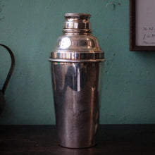 Load image into Gallery viewer, Vintage Silver Plated Cocktail Shaker - Art Deco Martini Barware - Machine Age Drinks Mixer - 20 cm Tall
