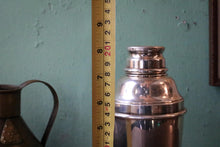 Load image into Gallery viewer, Vintage Silver Plated Cocktail Shaker - Art Deco Martini Barware - Machine Age Drinks Mixer - 20 cm Tall

