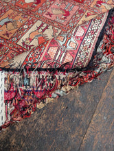 Load image into Gallery viewer, 6'6" x 3'11" - Antique Turkmen Bird Gul Hand-Knotted Wool Rug - Madder Red &amp; Ivory - 198 x 119 cm
