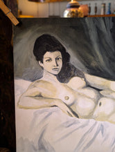 Load image into Gallery viewer, Allan Arthur Wilson (1944–2024) - Reclining Female Nude Study - Original Gouache On Card - 43 x 27cm
