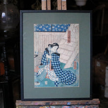Load image into Gallery viewer, Original Utagawa Kunisada Woodblock Print - Edo Period Japanese Ukiyo-e Beauty Portrait - 49 x 39 cm
