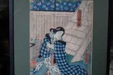 Load image into Gallery viewer, Original Utagawa Kunisada Woodblock Print - Edo Period Japanese Ukiyo-e Beauty Portrait - 49 x 39 cm
