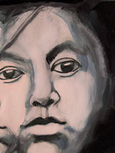 Load image into Gallery viewer, Allan Arthur Wilson (1944 - 1924)  Three Faces - Signed Mixed Media Painting Dated 1970 - Scottish Modernist Work - 38 x 56 cm
