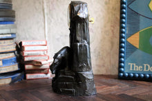 Load image into Gallery viewer, Vintage Bronze Bear Mantel Clock – German Animal Sculpture Clock – 24cm Tall
