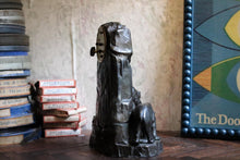 Load image into Gallery viewer, Vintage Bronze Bear Mantel Clock – German Animal Sculpture Clock – 24cm Tall
