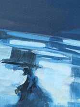 Load image into Gallery viewer, Allan Arthur Wilson (1944–2024) – Urban Figure Study – Gouache On Card – Signed And Dated 1970 – Scottish Modern Art
