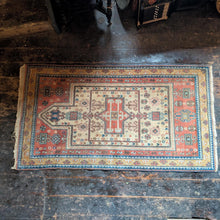 Load image into Gallery viewer, 2'11" x 5'6" - Vintage Hand-Knotted Wool Rug - Ivory, Terracotta &amp; Sky Blue - 90 x 167 cm

