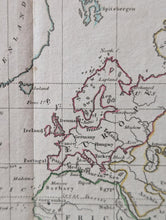 Load image into Gallery viewer, Antique 1794 Hand-Coloured World Map On Mercator's Projection - New Holland &amp; Van Diemen's Land - Atlas Engraving
