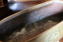 Load image into Gallery viewer, Antique Brass Jardiniere Cachepot On Paw Feet - Classical Revival Planter - Lion Mask Handles - 42cm
