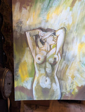 Load image into Gallery viewer, Allan Arthur Wilson (1944–2024) - Female Nude Study - Original Gouache Painting Dated 1970 - 47 x 50 cm
