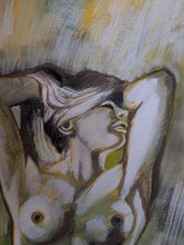 Load image into Gallery viewer, Allan Arthur Wilson (1944–2024) - Female Nude Study - Original Gouache Painting Dated 1970 - 47 x 50 cm
