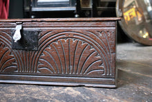 Load image into Gallery viewer, 18th Century Carved Oak Bible Box - Georgian Folk Art Bible Chest - Antique Religious Storage Casket - 62cm
