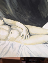 Load image into Gallery viewer, Allan Arthur Wilson (1944–2024) - Reclining Female Nude Study - Original Gouache On Card - 43 x 27cm
