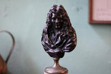 Load image into Gallery viewer, Antique Grand Tour Bronze Bust Of Louis XIV On Marble Column Pedestal
