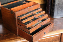 Load image into Gallery viewer, Antique Dentist's Cabinet - Mahogany Dental Instrument Chest - Multi Drawer Medical Apothecary Box - 29.5cm

