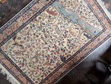 Load image into Gallery viewer, 4'1" x 6'4" - Vintage Hand-Knotted Tree Of Life Wool Rug - Bird &amp; Floral Garden Design - 124 x 194 cm
