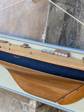 Load image into Gallery viewer, Vintage Yacht Half Hull Model - "Unity" Sailing Boat Plaque - Nautical Maritime Wall Art - 72cm
