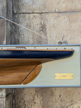 Load image into Gallery viewer, Vintage Yacht Half Hull Model - "Unity" Sailing Boat Plaque - Nautical Maritime Wall Art - 72cm
