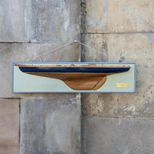 Load image into Gallery viewer, Vintage Yacht Half Hull Model - "Unity" Sailing Boat Plaque - Nautical Maritime Wall Art - 72cm
