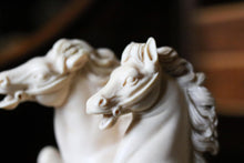 Load image into Gallery viewer, Giuseppe Ruggeri Chariot Sculpture - Classical Horses Figure On Marble Base - Italian Resin Sculpture

