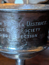 Load image into Gallery viewer, Antique Silver Plated Presentation Trophy Cup - City of Perth &amp; District Cage Bird Society - 1930s - 21cm
