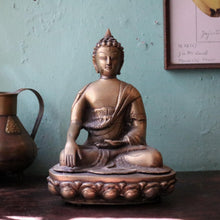 Load image into Gallery viewer, Antique Early 20th Century Thai Bronze Buddha Statue - Bhumisparsha Mudra - Seated Figure - 25cm Tall
