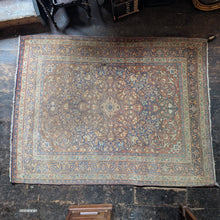 Load image into Gallery viewer, 6'3" x 4'9" - Vintage Hand-Knotted Wool Rug - Distressed Floral Medallion Design - 190 x 144 cm
