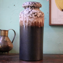 Load image into Gallery viewer, Vintage West German Fat Lava Floor Vase - Drip Glaze Studio Pottery Cylinder Vase - 30 cm
