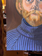 Load image into Gallery viewer, Allan Arthur Wilson (1944–2024) - Portrait Of A Bearded Man - Original Gouache Painting Dated 1971 - 42 x 56 cm
