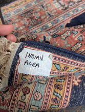 Load image into Gallery viewer, 2'11" x 5'11" - Vintage Hand-Knotted Wool Runner Rug - Deep Indigo Medallion Design - 89 x 181 cm
