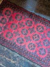Load image into Gallery viewer, 2'9" x 4'9" - Vintage Hand-Knotted Afghan Ersari Wool Rug - Red Tribal Carpet - 85 x 145 cm
