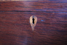Load image into Gallery viewer, Antique Regency Rosewood Tea Caddy - Boxwood Stringing - 3 Section Tea Box - c.1820
