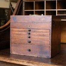 Load image into Gallery viewer, Antique Dentist's Cabinet - Mahogany Dental Instrument Chest - Multi Drawer Medical Apothecary Box - 29.5cm
