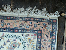 Load image into Gallery viewer, 4'1" x 6'4" - Vintage Hand-Knotted Tree Of Life Wool Rug - Bird &amp; Floral Garden Design - 124 x 194 cm
