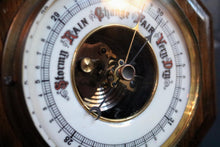Load image into Gallery viewer, Vintage C.1930's Oak Aneroid Wall Barometer - Octagonal Case - Working Order - Weather Station
