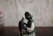 Load image into Gallery viewer, Antique Franz Bergman Vienna Bronze Arab Boy With Falcon On Rug - Cold Painted Bronze Figure - 12cm
