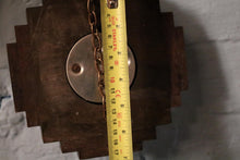 Load image into Gallery viewer, Art Deco Oak Hanging Aneroid Barometer – Stepped Geometric Wall Barometer – English Weather Station – 6.9" x 6.9" (17.5 x 17.5 cm)
