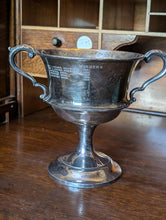 Load image into Gallery viewer, Antique Silver Plated Presentation Trophy Cup - City of Perth &amp; District Cage Bird Society - 1930s - 21cm
