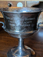Load image into Gallery viewer, Antique Silver Plated Presentation Trophy Cup - City of Perth &amp; District Cage Bird Society - 1930s - 21cm
