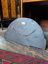 Load image into Gallery viewer, Vintage 1930s Art Deco Fan-Shaped Overmantel Mirror – Brass Frame – 73 x 42.5 cm
