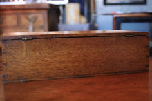 Load image into Gallery viewer, Antique Victorian Oak Candle Box / Pencil Case / Art box
