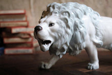 Load image into Gallery viewer, Antique E. &amp; A. Müller German Porcelain Lion Figure – White Glazed Sculpture – c.1900
