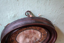 Load image into Gallery viewer, Victorian Hand Painted Silk Portrait – Antique Beaded Wall Plaque in Mahogany Frame

