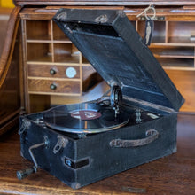 Load image into Gallery viewer, Antique Maxitone Portable Wind-Up Gramophone – Working 78 RPM Record Player
