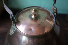 Load image into Gallery viewer, Antique Copper Water Kettle / Urn – Brass Tap and Wooden Handle – Kitchen Decor
