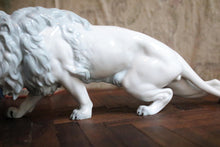 Load image into Gallery viewer, Antique E. &amp; A. Müller German Porcelain Lion Figure – White Glazed Sculpture – c.1900
