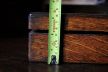Load image into Gallery viewer, Antique Victorian Oak Candle Box / Pencil Case / Art box
